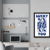 CUADRO LUCKY YOU BLUE 48