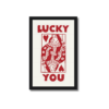 CUADRO LUCKY YOU ROJO 77