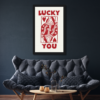 CUADRO LUCKY YOU ROJO 78