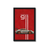 CUADRO PORSCHE 911 F:ROJO 35