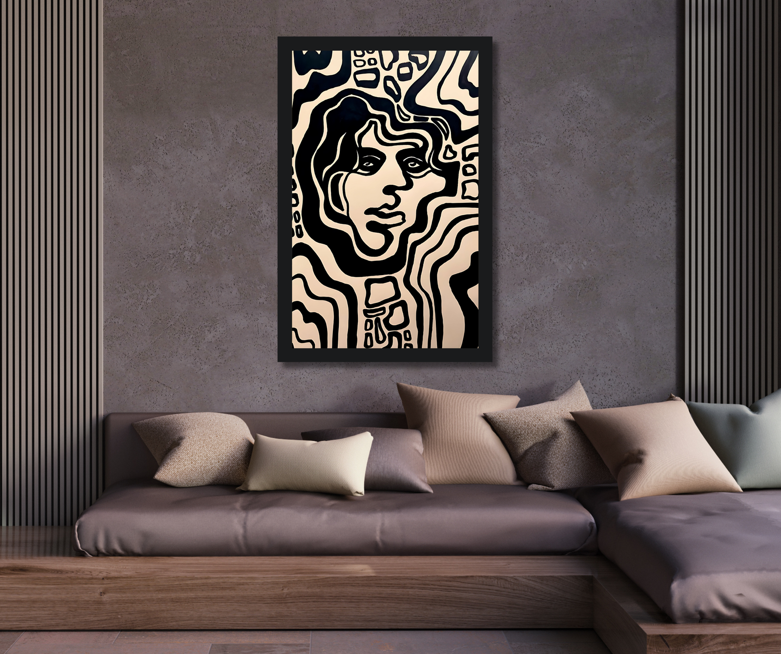 CUADRO ROSTRO PSICODÉLICO 36